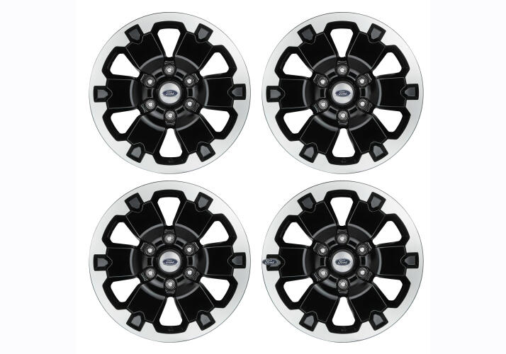 Ford Performance 2021-2024 Bronco 18" Black Machined Face Wheel Kit