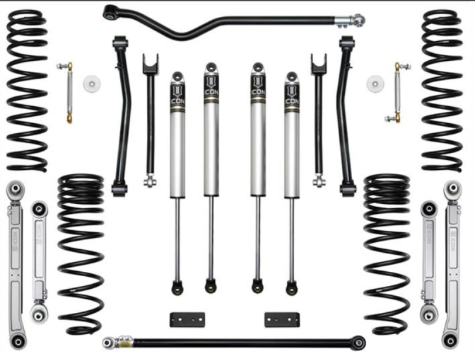 Livernois Motorsports 2020-2023 LIVERNOIS MOTORSPORTS JEEP GLADIATOR 2.5″ STAGE 5 BILLET LINK ICON SUSPENSION SYSTEM – INSTALLED